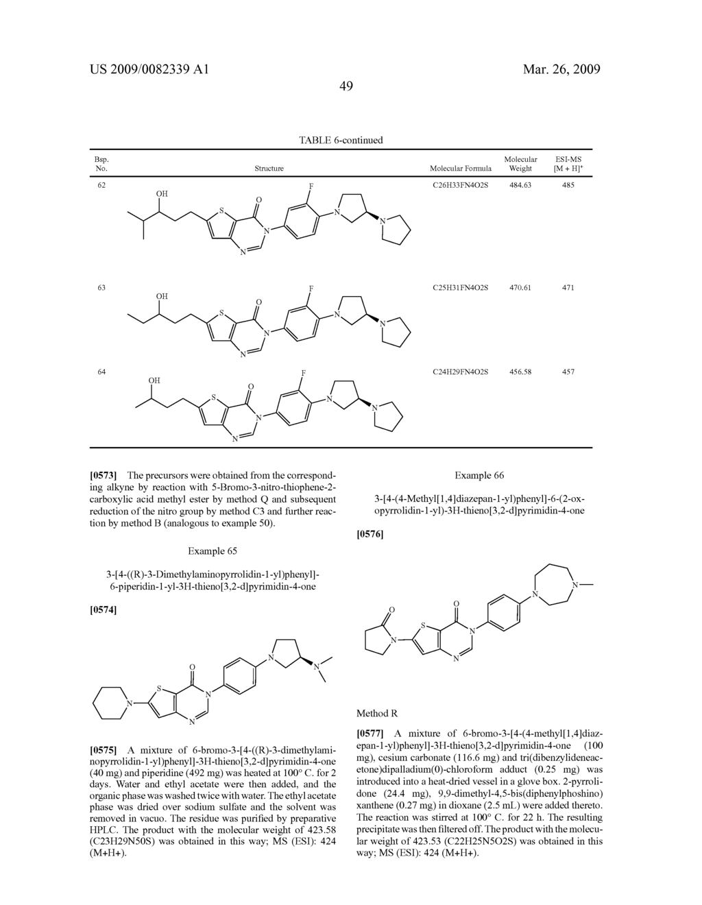 NOVEL AZACYCLYL-SUBSTITUTED ARYLTHIENOPYRIMIDINONES, PROCESS FOR THEIR PREPARATION AND THEIR USE AS MEDICAMENTS - diagram, schematic, and image 50