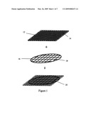 Semiconductor matching layer in a layered ultrasound transducer array diagram and image