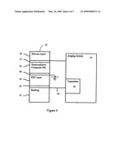 Semiconductor matching layer in a layered ultrasound transducer array diagram and image