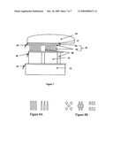 Semiconductor matching layer in a layered ultrasound transducer array diagram and image