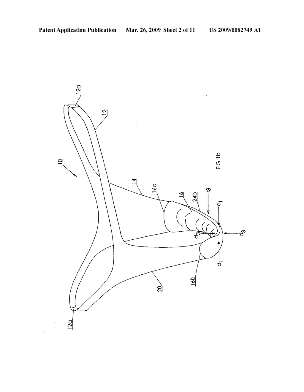 Thong-style sanitary pad and disposable thong for supporting same - diagram, schematic, and image 03