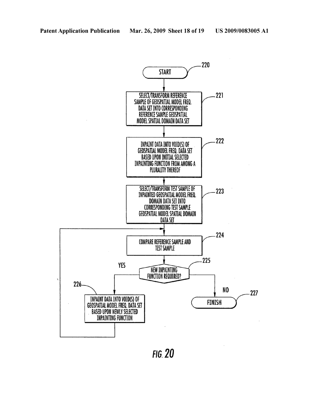 GEOSPATIAL MODELING SYSTEM PROVIDING VOID INPAINTING BASED UPON SELECTABLE INPAINTING FUNCTIONS AND RELATED METHODS - diagram, schematic, and image 19