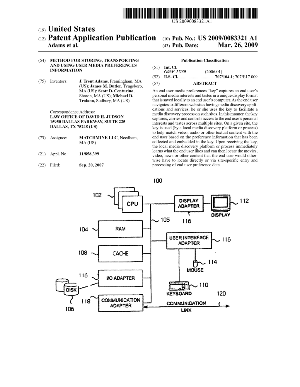 Method for storing, transporting and using user media preferences information - diagram, schematic, and image 01