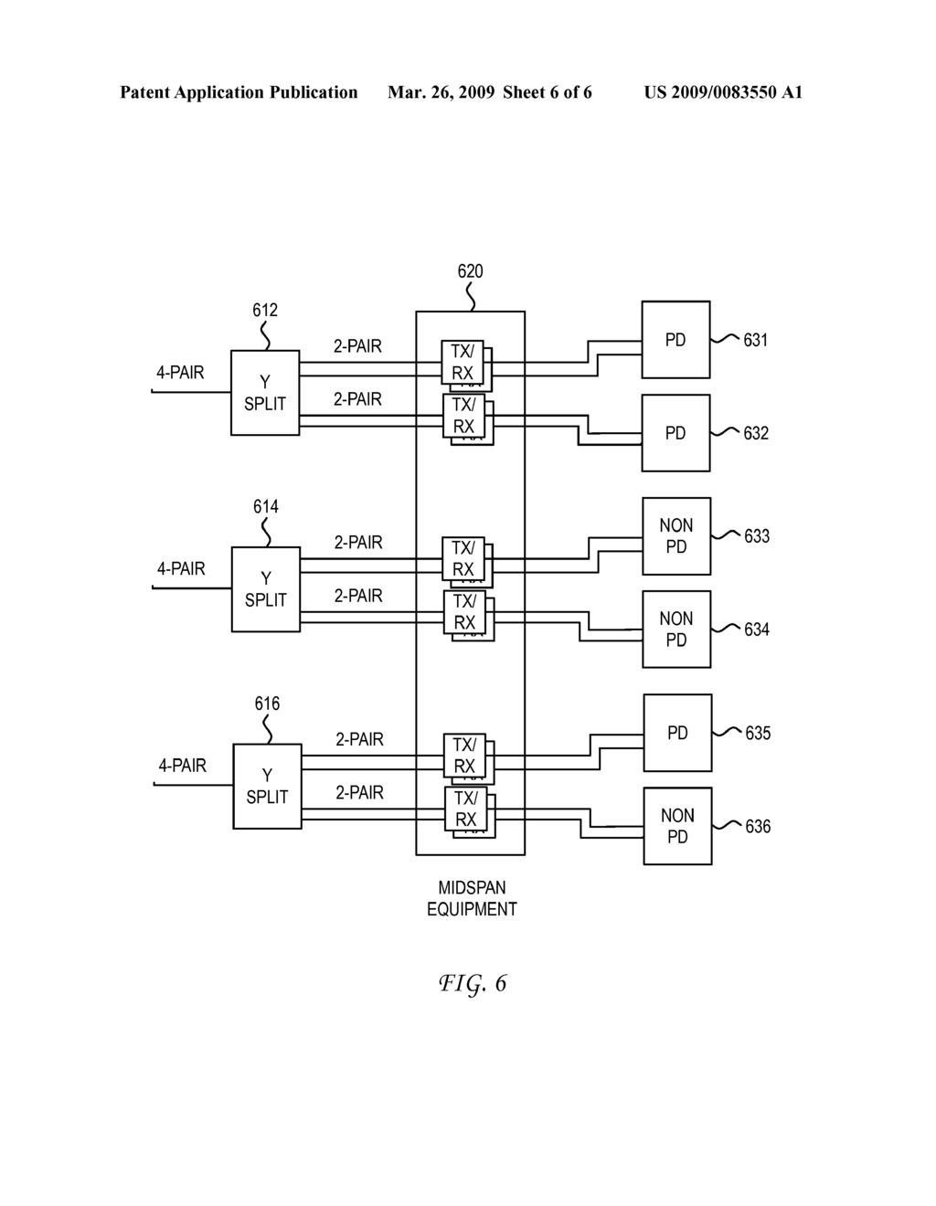 FOUR-PAIR MIDSPAN POWERING IN A POWER OVER ETHERNET APPLICATION - diagram, schematic, and image 07