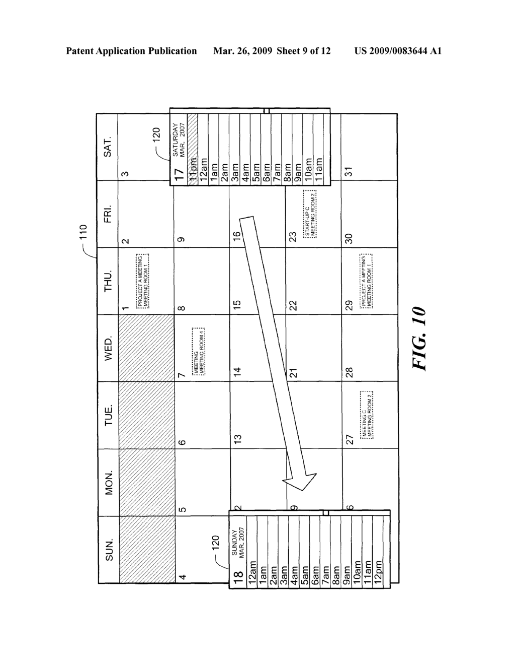 APPARATUS, METHOD, AND PROGRAM PRODUCT FOR MANAGING AND DISPLAYING SCHEDULE - diagram, schematic, and image 10