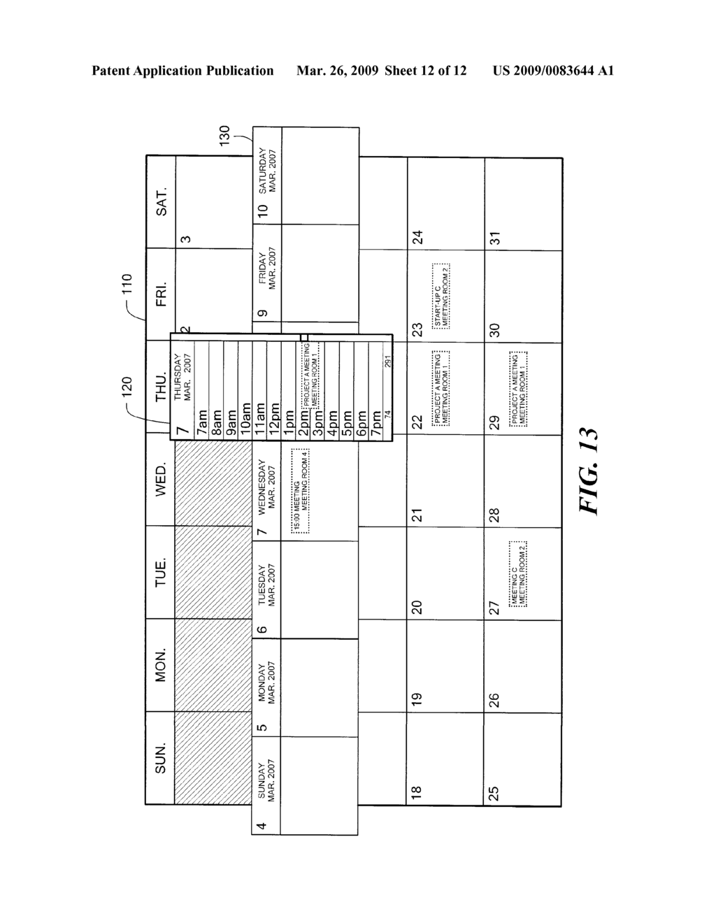 APPARATUS, METHOD, AND PROGRAM PRODUCT FOR MANAGING AND DISPLAYING SCHEDULE - diagram, schematic, and image 13