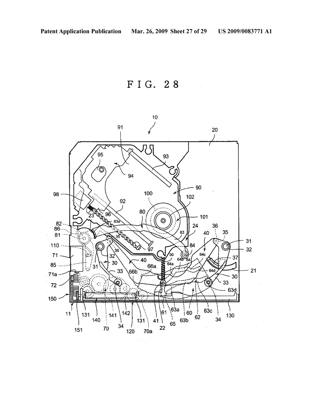 Loading mechanism and disc player using the loading mechanism - diagram, schematic, and image 28