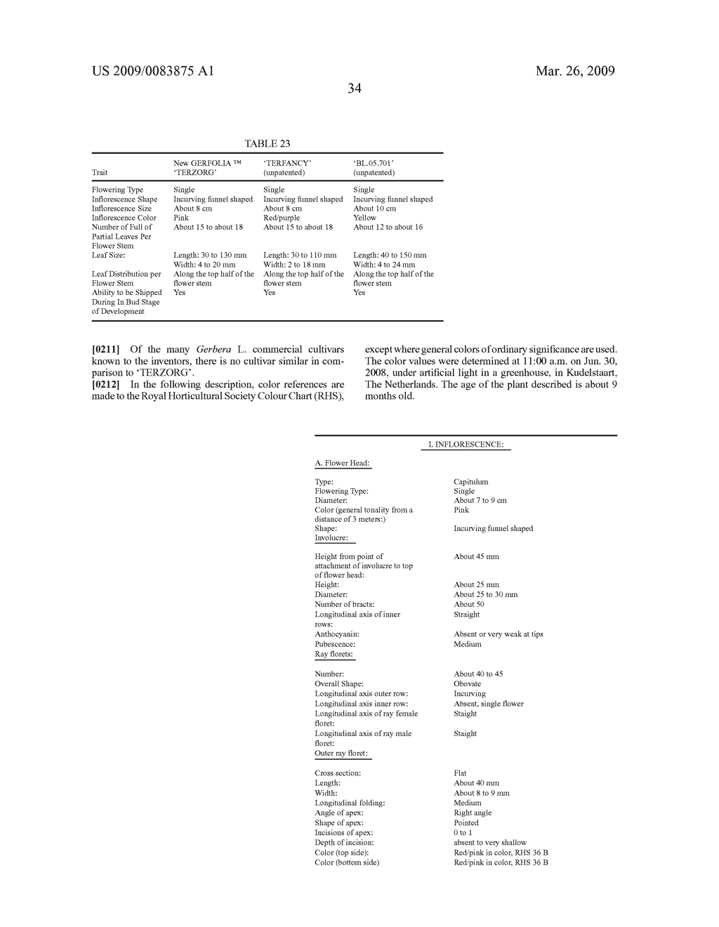 Gerbera with leafy flower stem trait and in bud shipping trait - diagram, schematic, and image 82