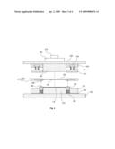 Heating-pressurizing zig for manufacturing 5-layer MEA diagram and image