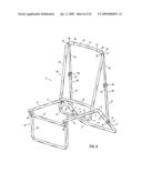 Convertible backpack frame diagram and image