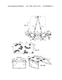 Convertible backpack frame diagram and image