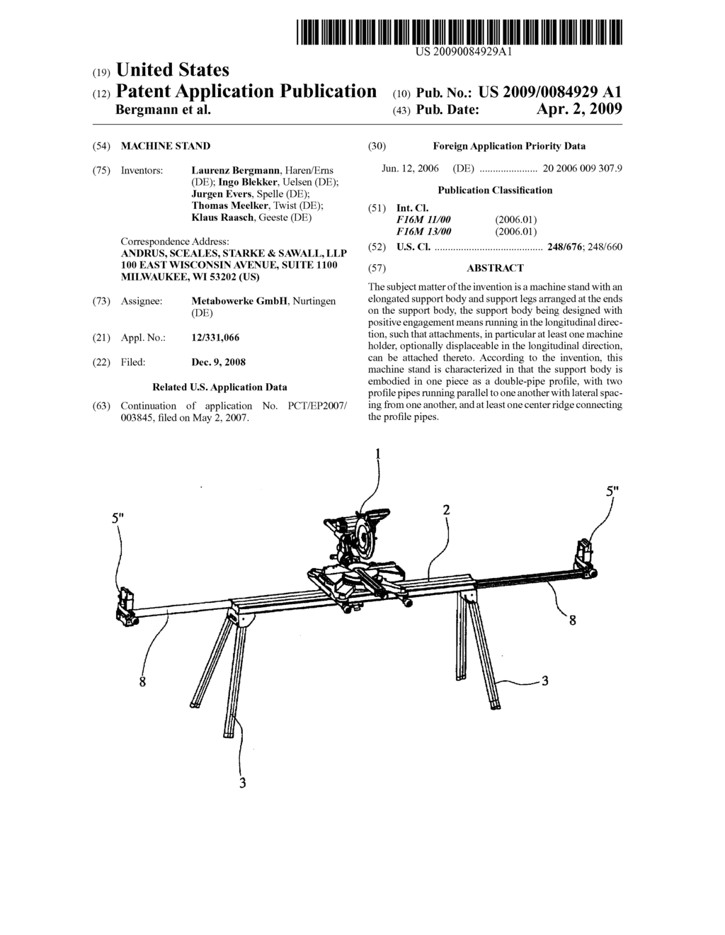 Machine Stand - diagram, schematic, and image 01