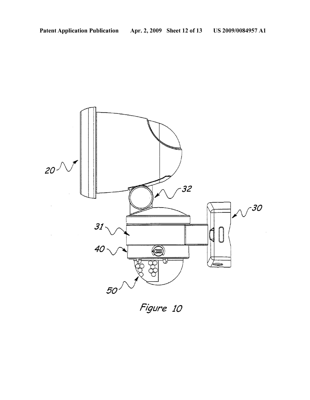 MOTION DETECTOR DEVICE WITH ROTATABLE FOCUSING VIEWS AND A METHOD OF SELECTING A SPECIFIC FOCUSING VIEW - diagram, schematic, and image 13