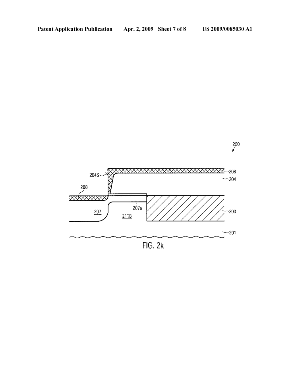 INCREASED RELIABILITY FOR A CONTACT STRUCTURE TO CONNECT AN ACTIVE REGION WITH A POLYSILICON LINE - diagram, schematic, and image 08