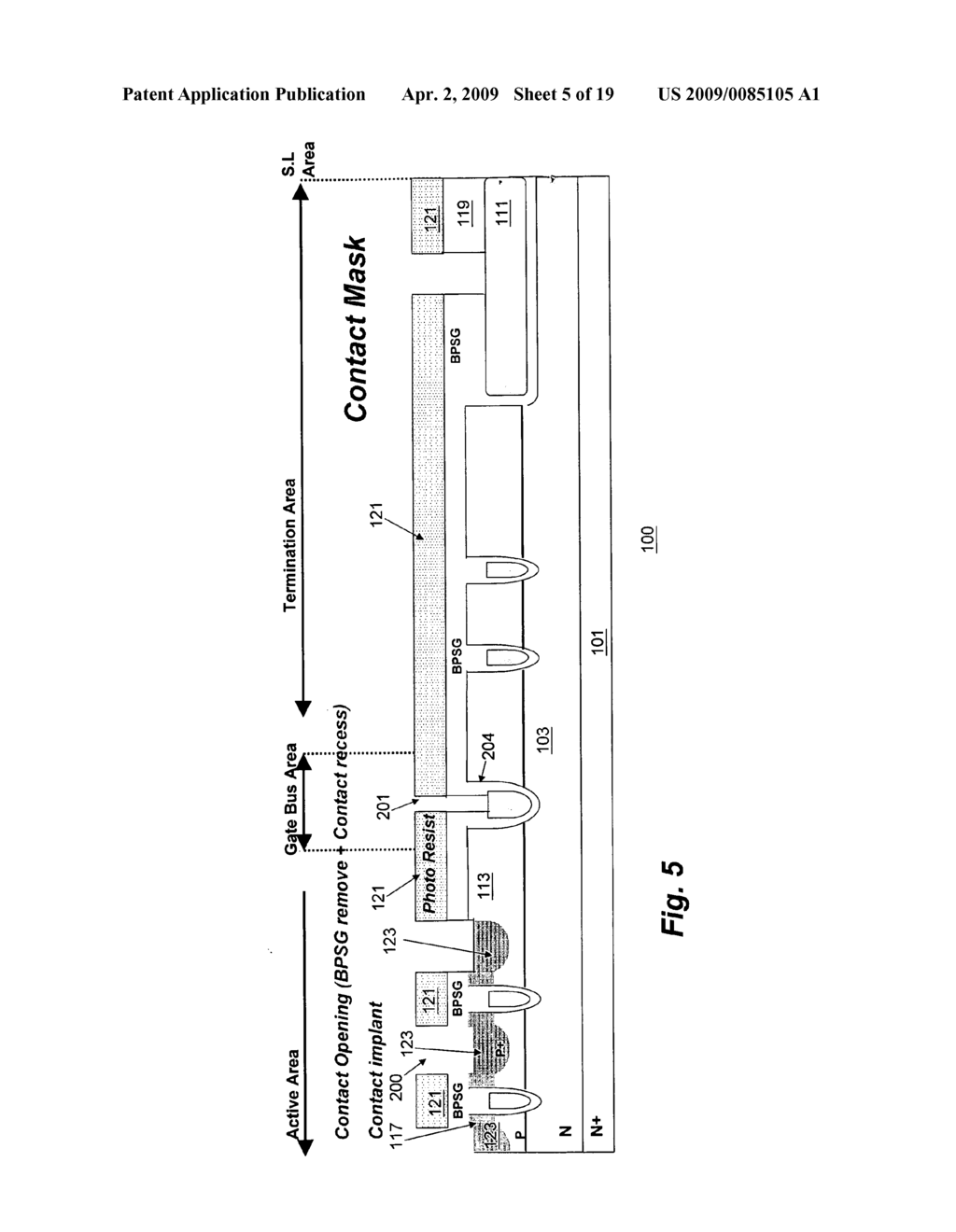 TRENCH MOSFET AND METHOD OF MANUFACTURE UTILIZING TWO MASKS - diagram, schematic, and image 06