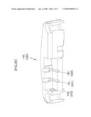 Internal antenna having surface-mounted receptacle diagram and image