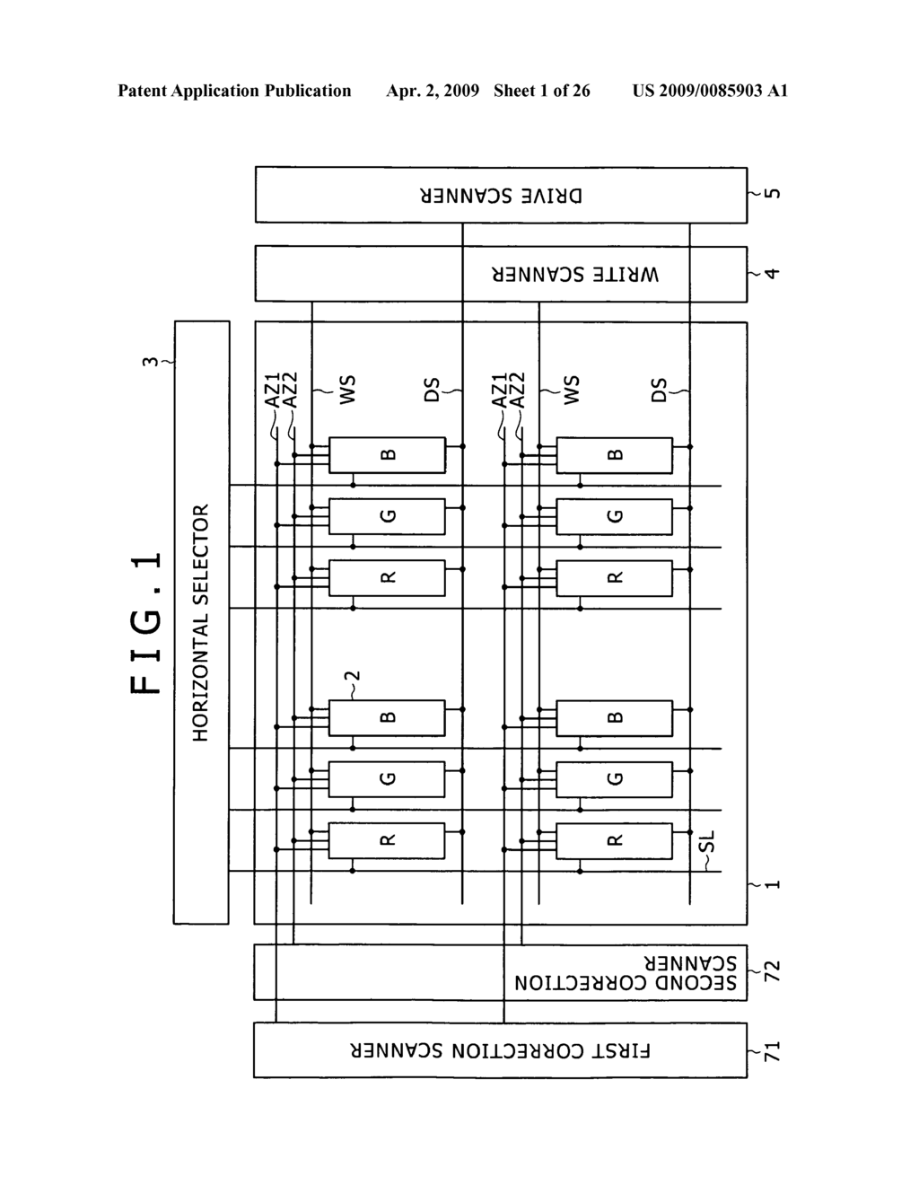 Display device, driving method of the same and electronic apparatus using the same - diagram, schematic, and image 02