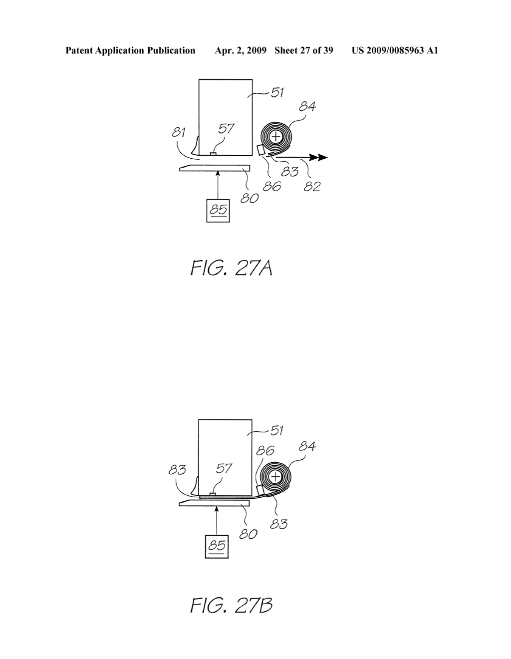 PRINTER HAVING ARCUATELY MOVEABLE PRINTHEAD AND CAPPING/PURGING MECHANISM - diagram, schematic, and image 28