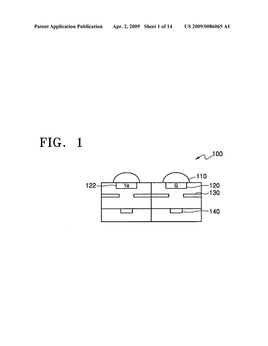 Color filter array with reduced crosstalk effect and image sensor and image pickup apparatus having the same - diagram, schematic, and image 02