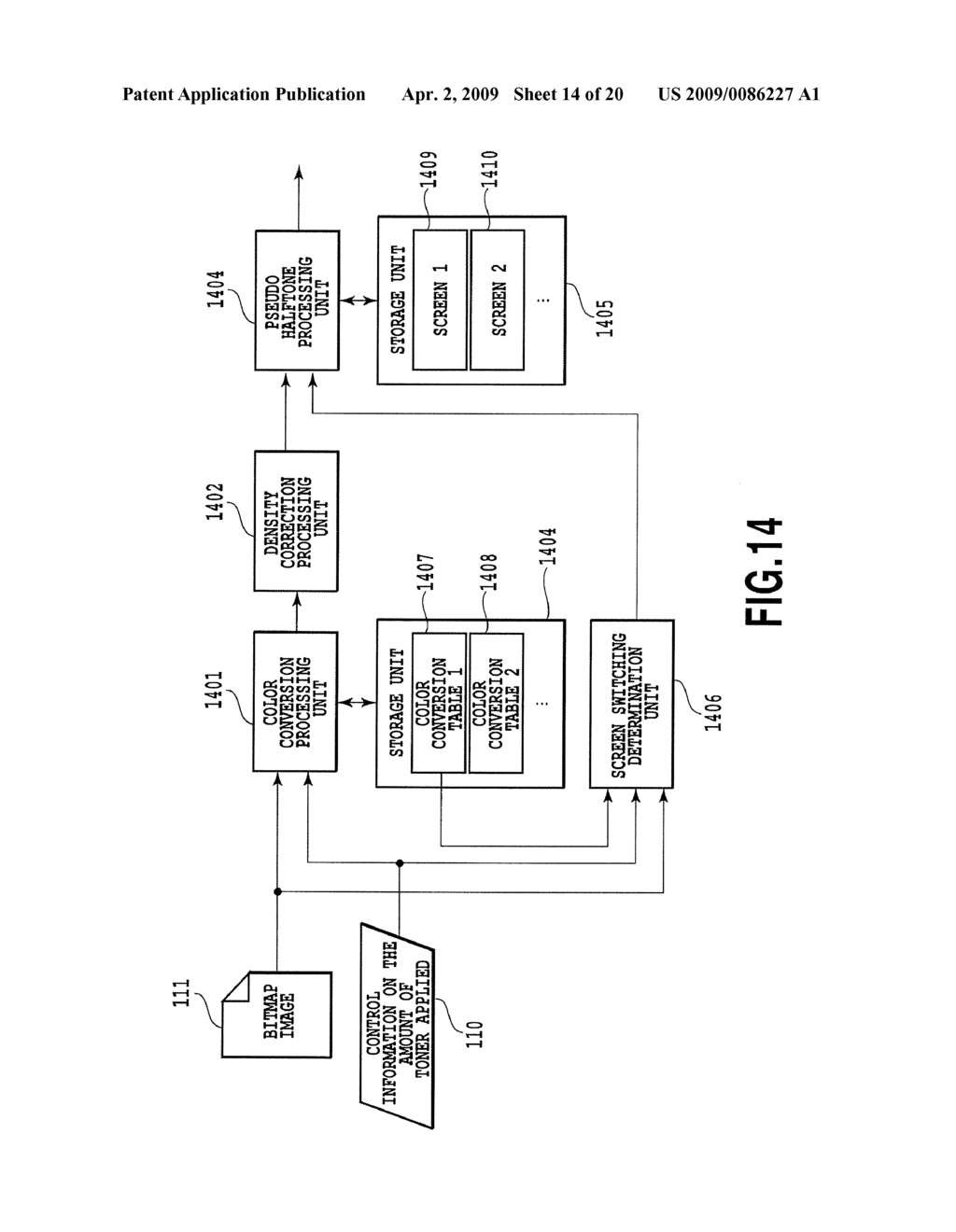 DEVICE FOR CHANGING SCREEN RULING FOR IMAGE FORMATION IN ACCORDANCE WITH RELATIONSHIP BETWEEN LUMINANCE AND SATURATION - diagram, schematic, and image 15