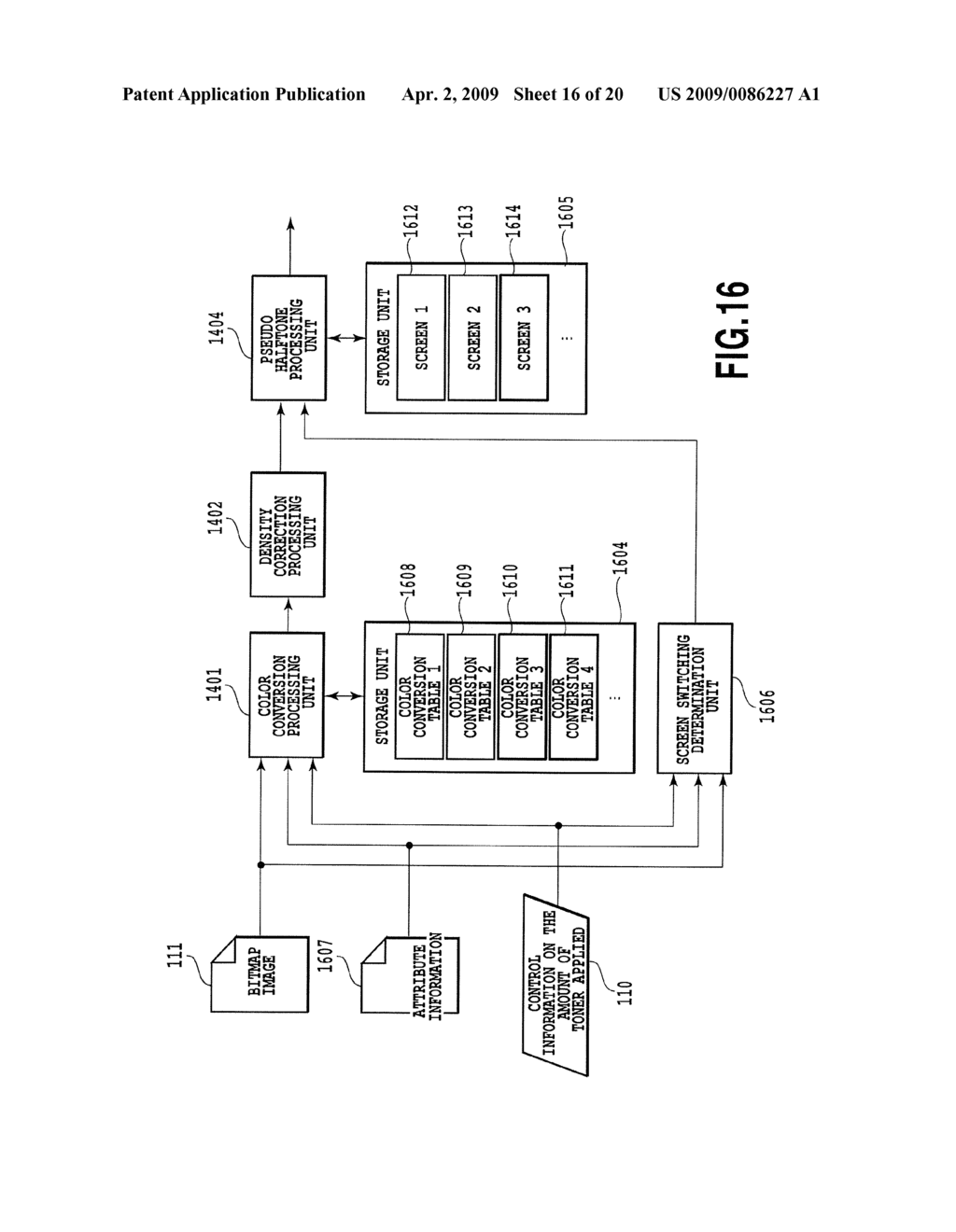 DEVICE FOR CHANGING SCREEN RULING FOR IMAGE FORMATION IN ACCORDANCE WITH RELATIONSHIP BETWEEN LUMINANCE AND SATURATION - diagram, schematic, and image 17