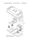 Amplitude change-over device for a body vibration machine diagram and image