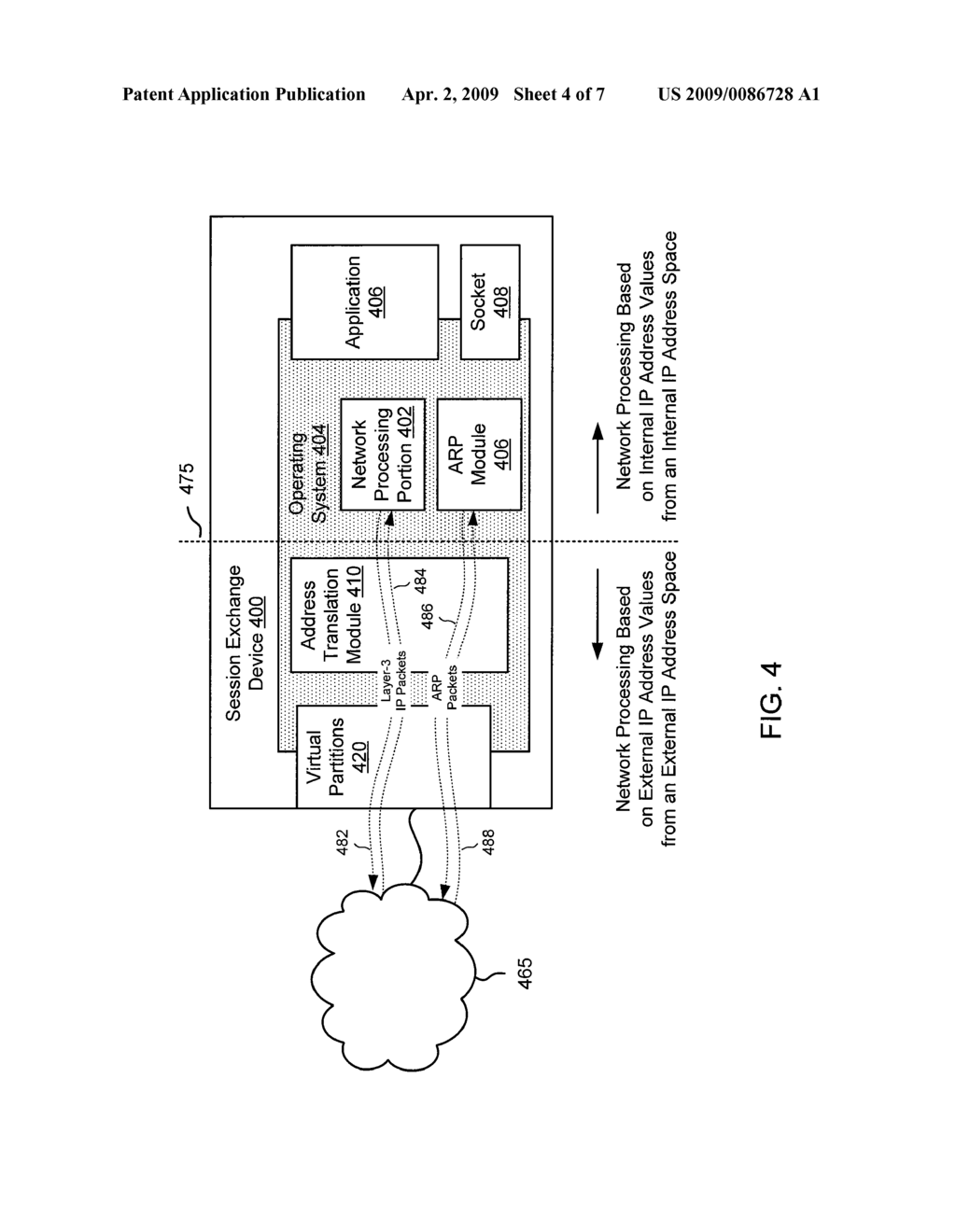 METHODS AND APPARATUS FOR MANAGING ADDRESSES RELATED TO VIRTUAL PARTITIONS OF A SESSION EXCHANGE DEVICE - diagram, schematic, and image 05