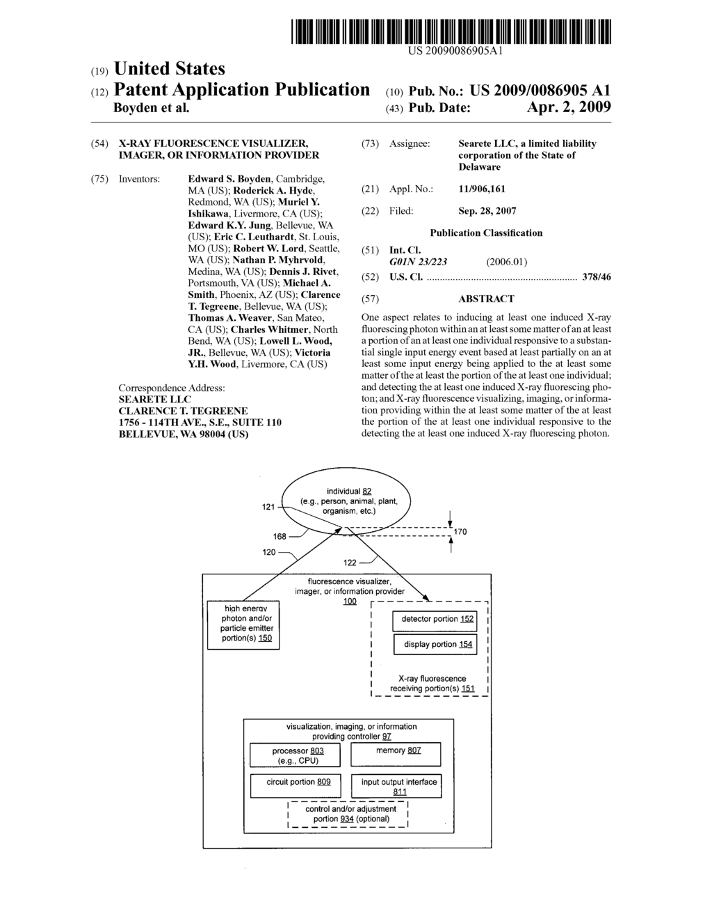 X-ray fluorescence visualizer, imager, or information provider - diagram, schematic, and image 01