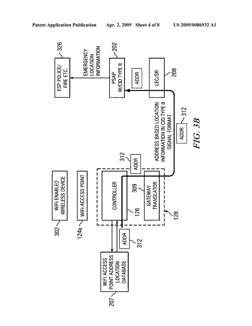 System and method for providing location based E-911 of network access devices registered with a network gateway - diagram, schematic, and image 05