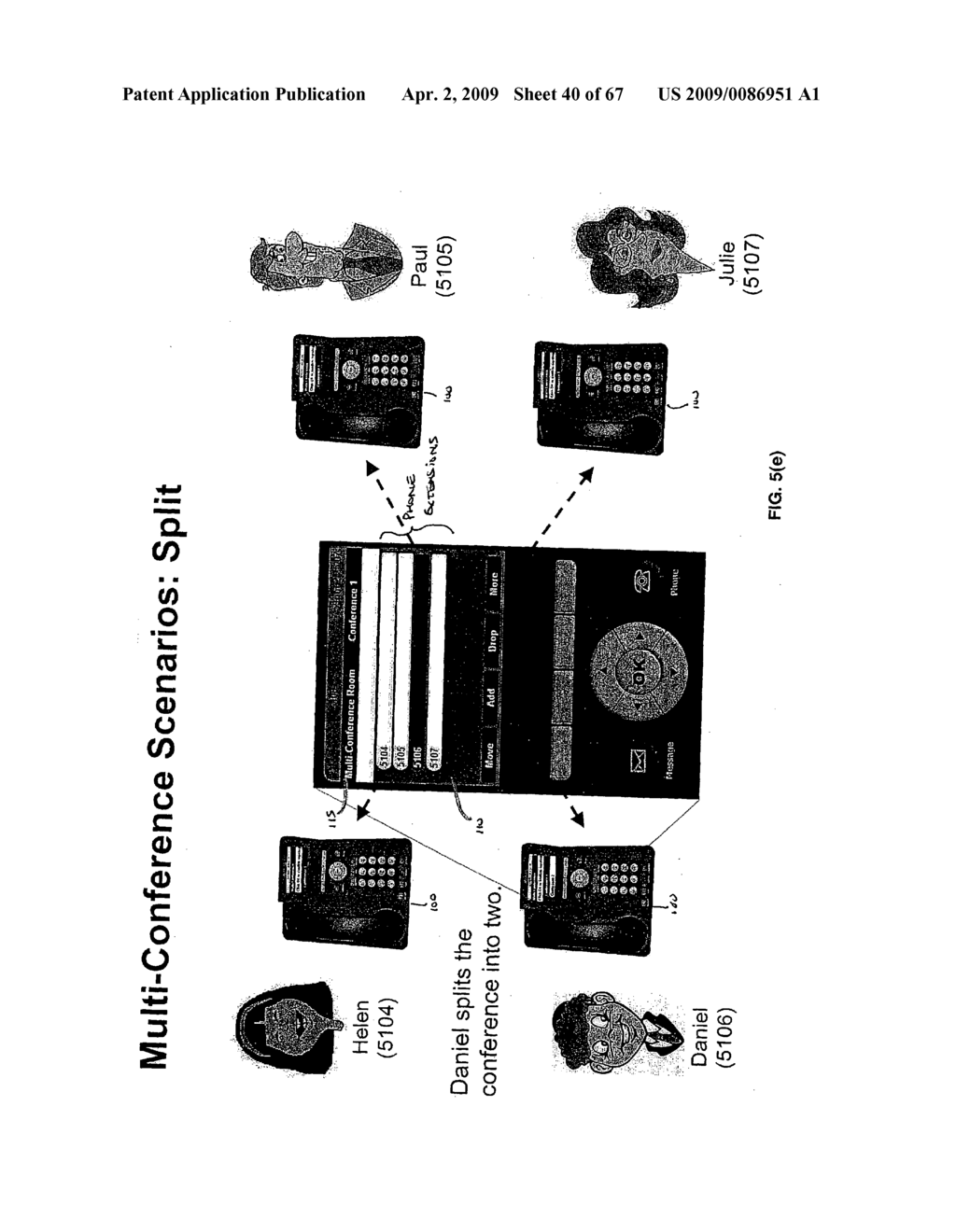 Telecommunications endpoint for managing multi-conferencing - diagram, schematic, and image 41