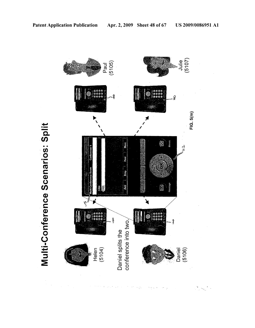 Telecommunications endpoint for managing multi-conferencing - diagram, schematic, and image 49