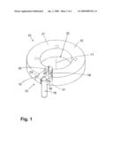 Device for limiting the angle of rotation of an object mounted in rotatable manner and optical observation apparatus diagram and image