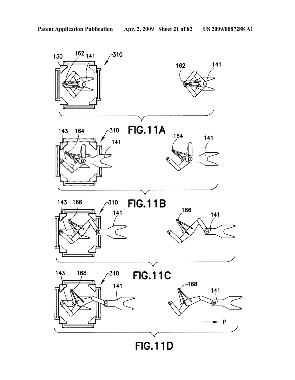 SUBSTRATE TRANSPORT APPARATUS WITH MULTIPLE MOVABLE ARMS UTILIZING A MECHANICAL SWITCH MECHANISM - diagram, schematic, and image 22