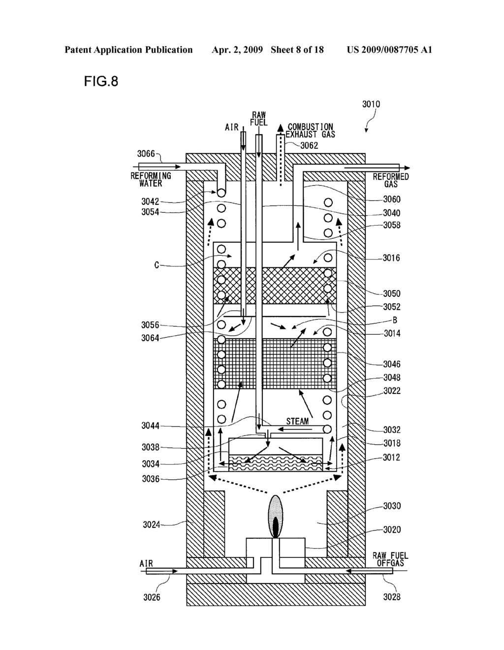 REFORMING APPARATUS FOR FUEL CELL - diagram, schematic, and image 09