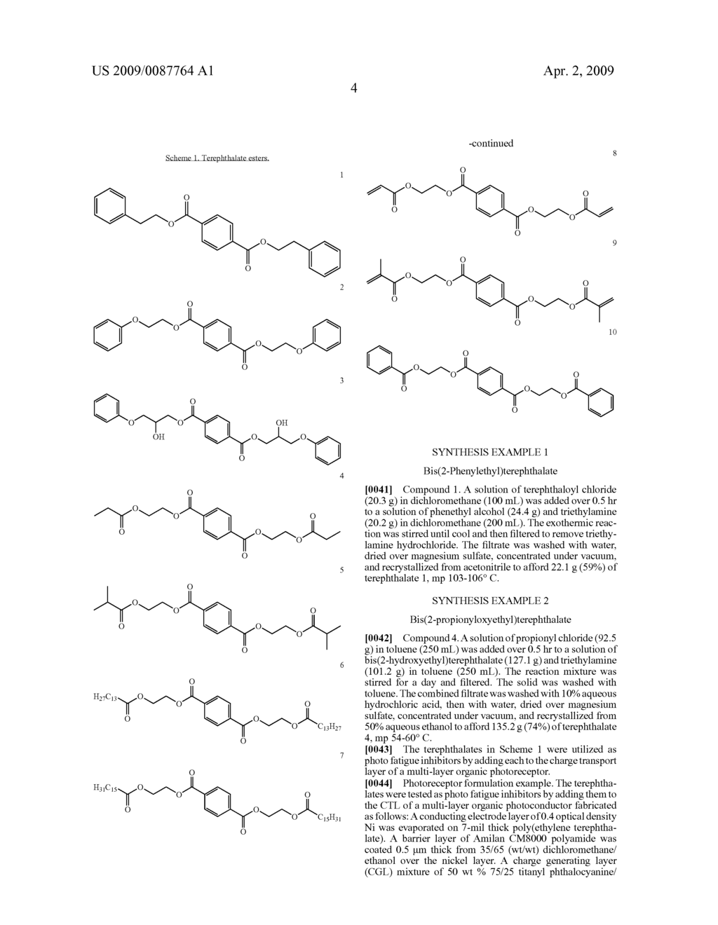 PHOTOCONDUCTORS CONTAINING TEREPHTHALATE ESTERS - diagram, schematic, and image 06