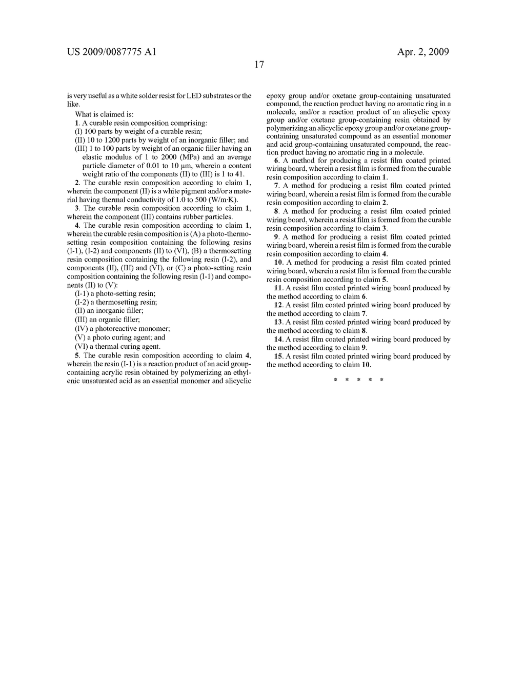 INORGANIC FILLER AND ORGANIC FILLER-CONTAINING CURABLE RESIN COMPOSITION, RESIST FILM COATED PRINTED WIRING BOARD, AND METHOD FOR PRODUCING THE SAME - diagram, schematic, and image 18