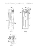 Child-resistant gas lighter diagram and image