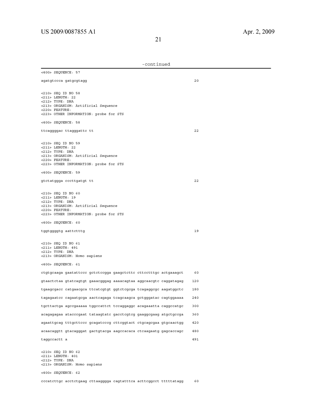 MARKERS OF ALTERATIONS IN THE Y CHROMOSOME AND USES THEREFOR - diagram, schematic, and image 64