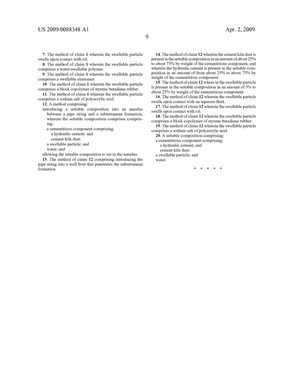 Settable compositions comprising cement kiln dust and swellable particles - diagram, schematic, and image 16