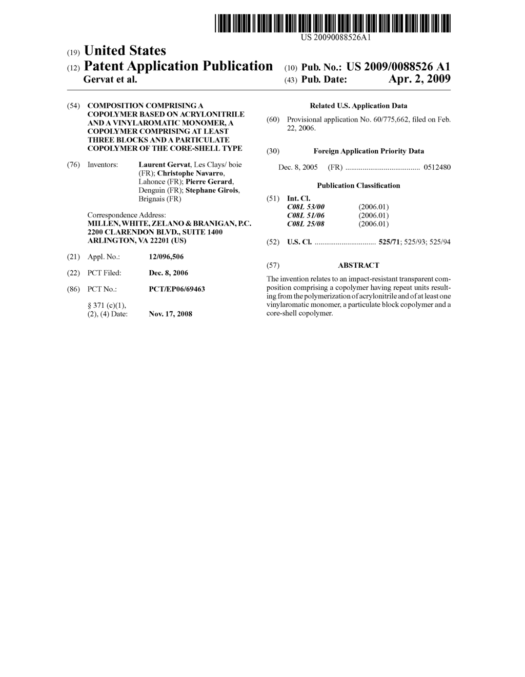 COMPOSITION COMPRISING A COPOLYMER BASED ON ACRYLONITRILE AND A VINYLAROMATIC MONOMER, A COPOLYMER COMPRISING AT LEAST THREE BLOCKS AND A PARTICULATE COPOLYMER OF THE CORE-SHELL TYPE - diagram, schematic, and image 01