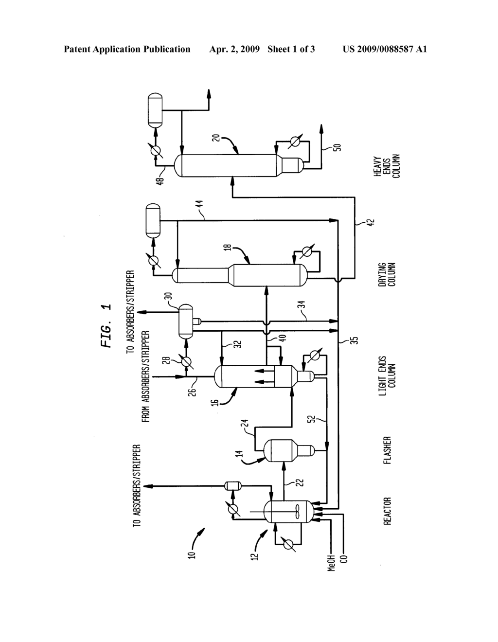 Method and apparatus for making acetic acid with improved purification - diagram, schematic, and image 02