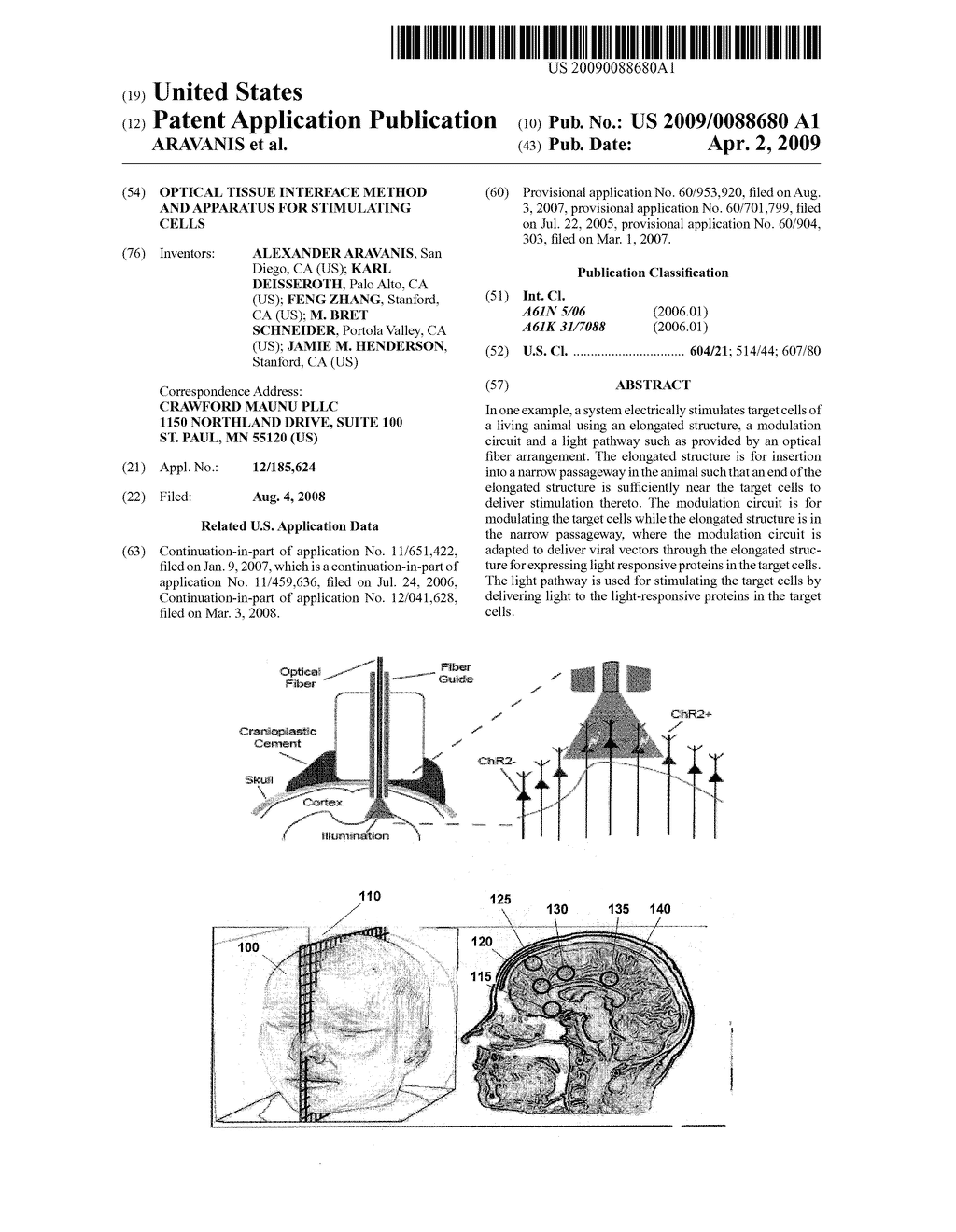 OPTICAL TISSUE INTERFACE METHOD AND APPARATUS FOR STIMULATING CELLS - diagram, schematic, and image 01