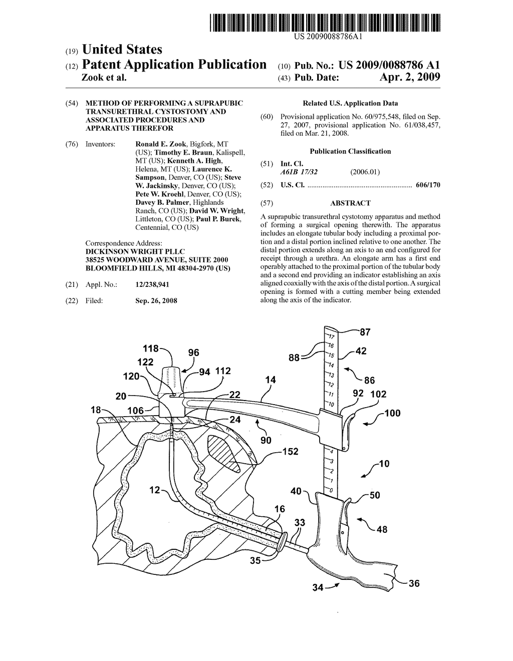 Method of Performing a Suprapubic Transurethral Cystostomy and Associated Procedures and Apparatus Therefor - diagram, schematic, and image 01