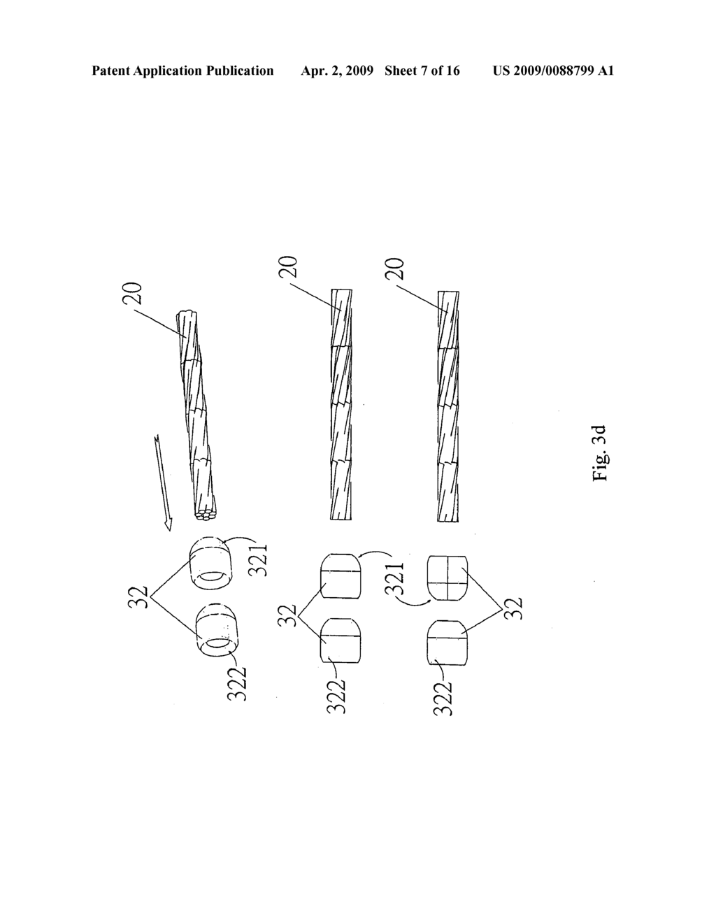 Spinal fixation device having a flexible cable and jointed components received thereon - diagram, schematic, and image 08