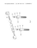 Spinal fixation device having a flexible cable and jointed components received thereon diagram and image