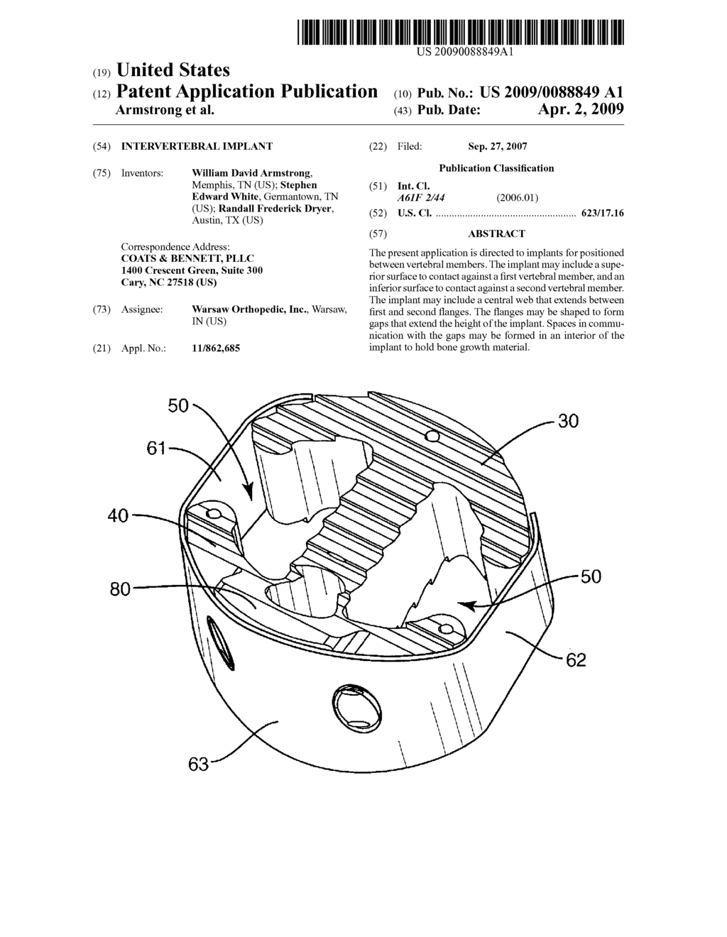 Intervertebral Implant - diagram, schematic, and image 01