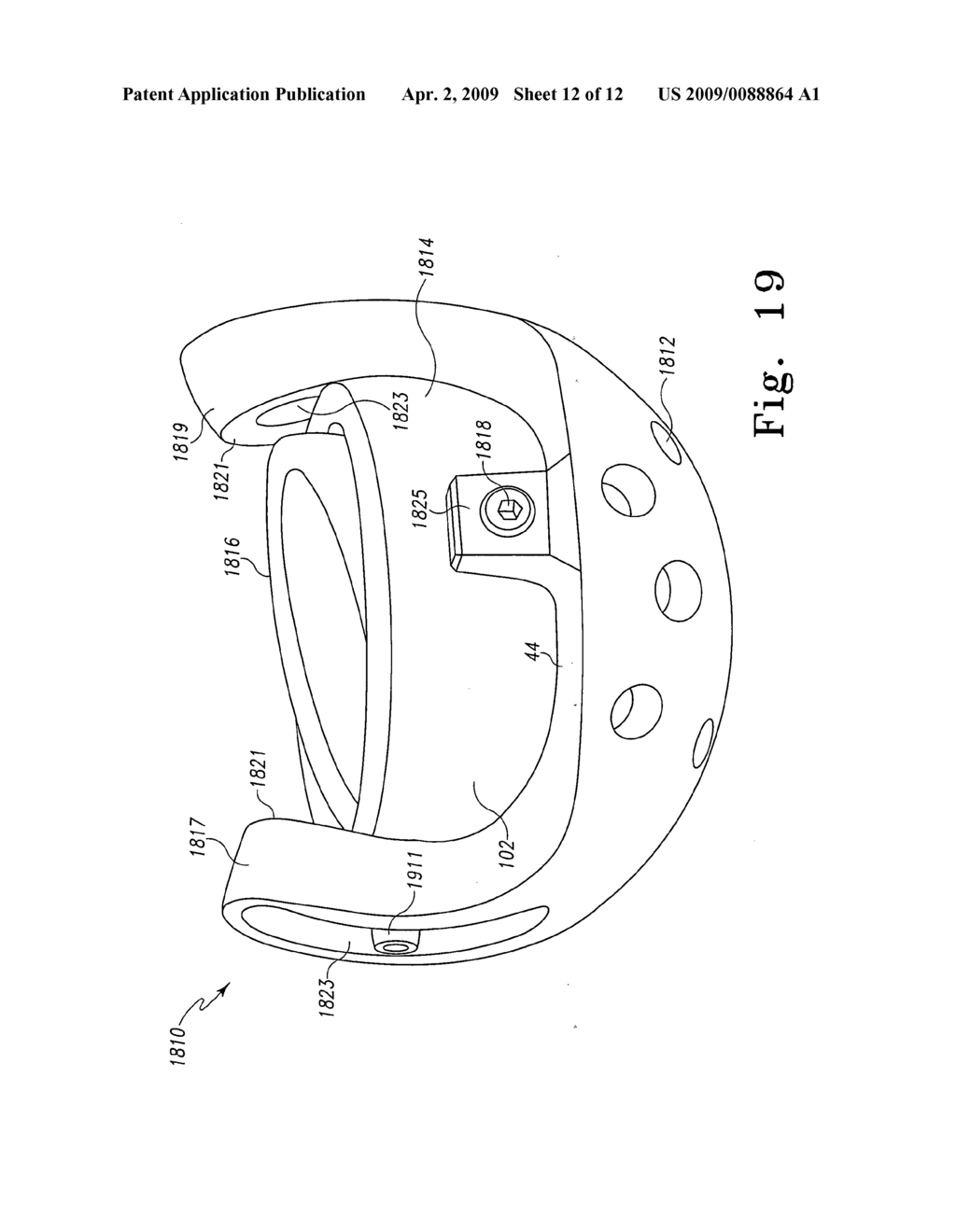 Acetabular prosthesis having an orientable face - diagram, schematic, and image 13