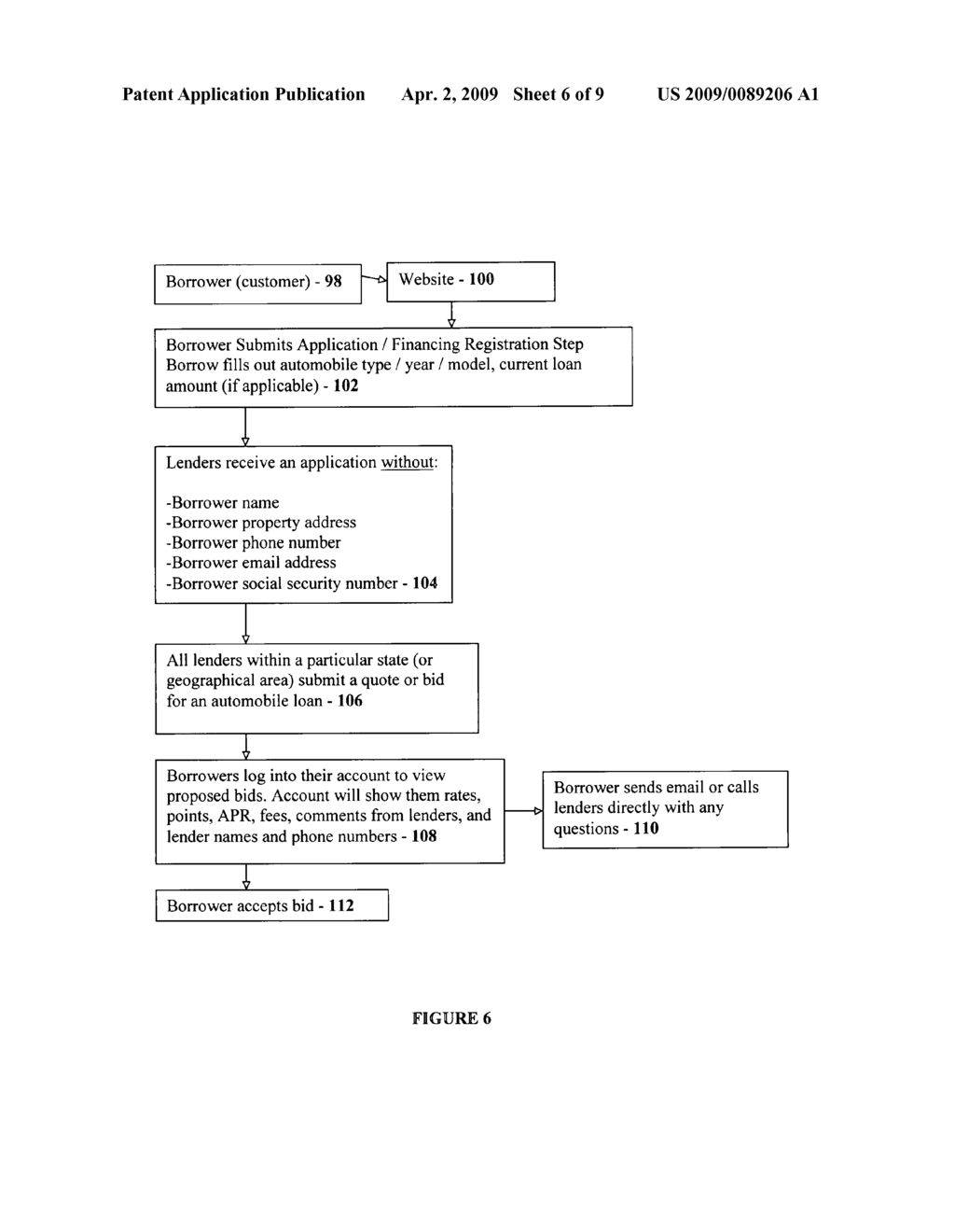 Methods and systems for on-line loan procurement - diagram, schematic, and image 07