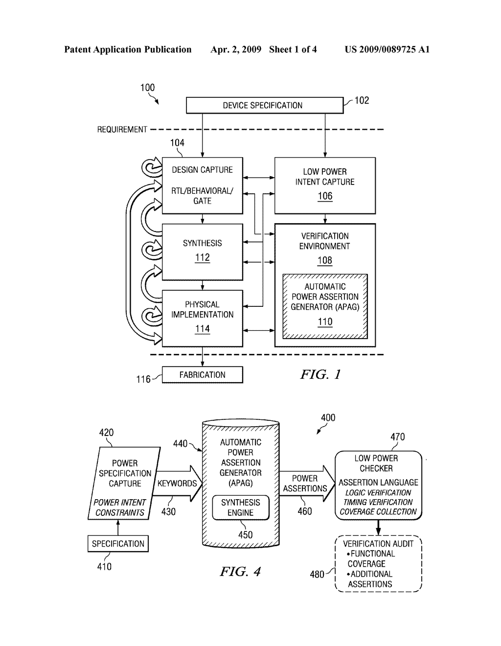 SYNTHESIS OF ASSERTIONS FROM STATEMENTS OF POWER INTENT - diagram, schematic, and image 02