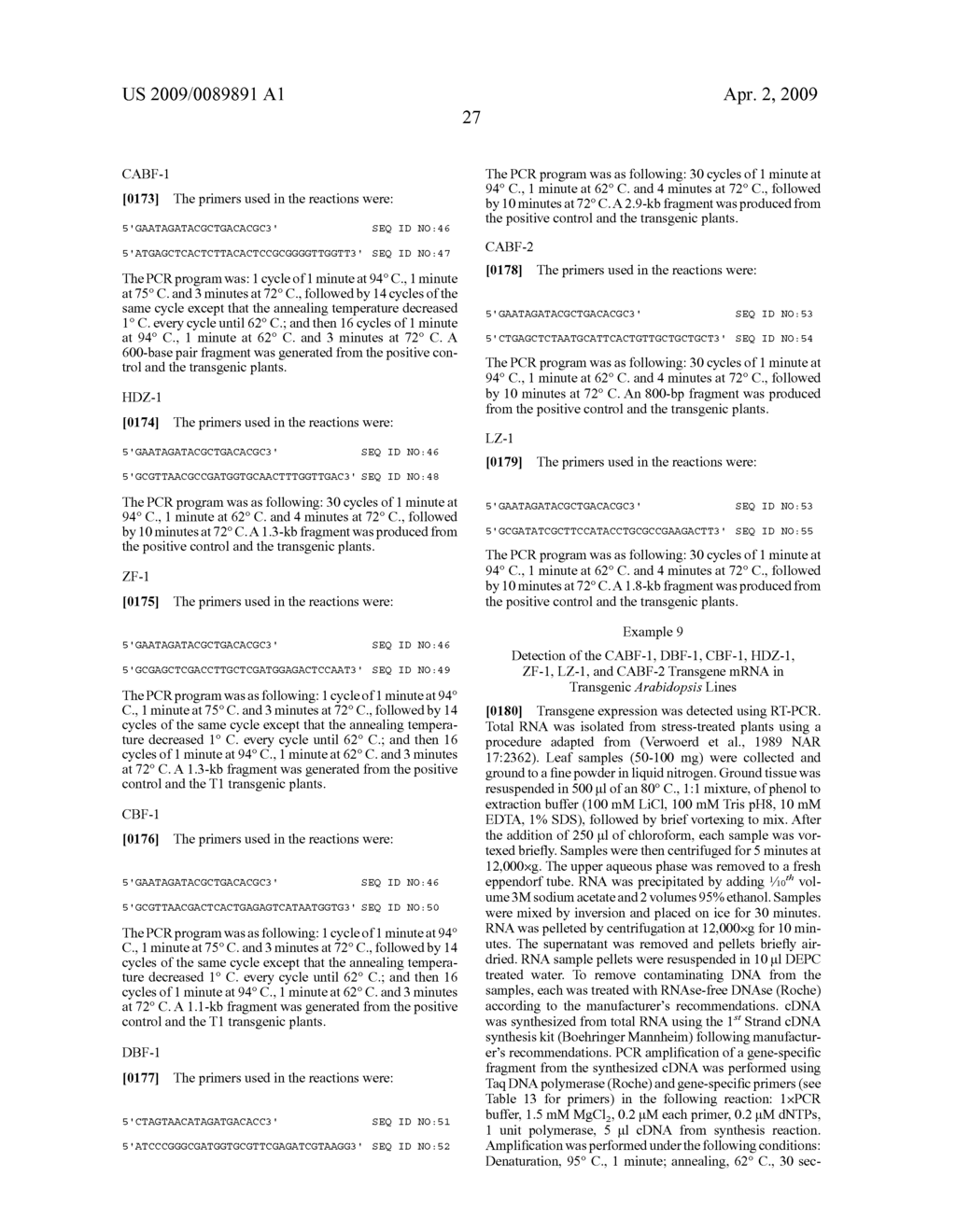 TRANSCRIPTION FACTOR STRESS-RELATED PROTEINS AND METHODS OF USE IN PLANTS - diagram, schematic, and image 57